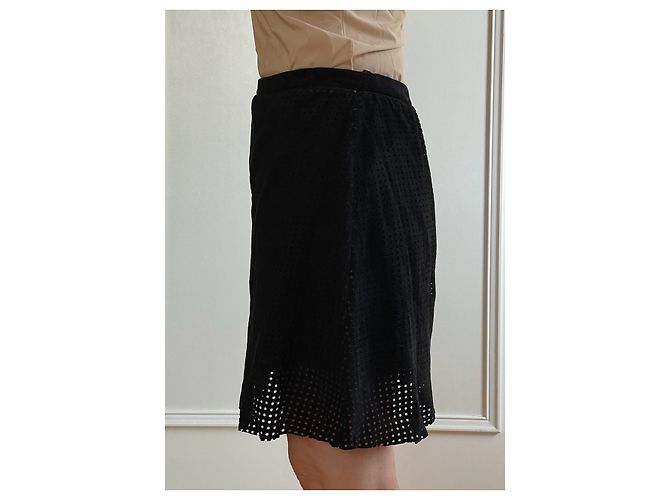 Falda Stouls de piel de ciervo negra Negro - vista 2