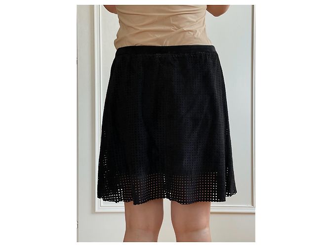 Falda Stouls de piel de ciervo negra Negro - vista 3