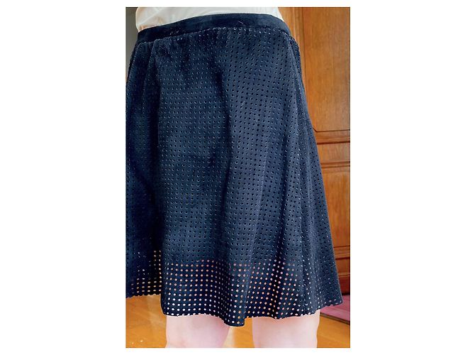 Falda Stouls de piel de ciervo negra Negro - vista 4