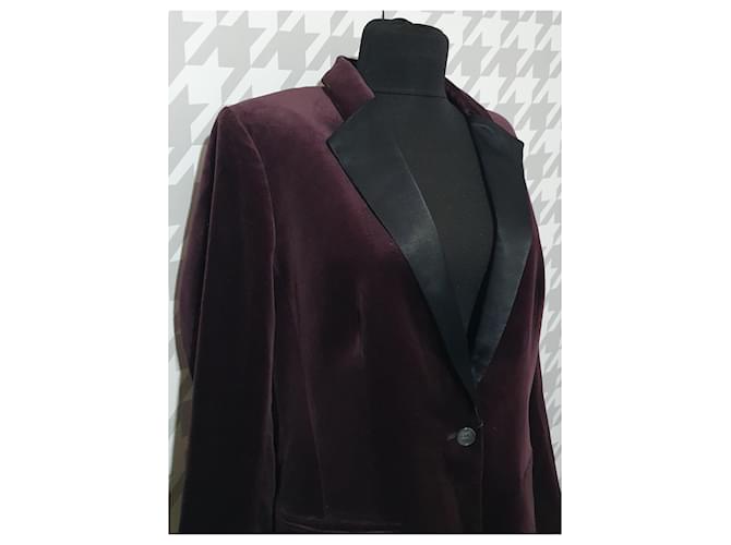Set Samt Blazer Lila Schwarz - Ansicht 2