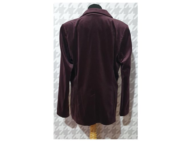 Set Samt Blazer Lila Schwarz - Ansicht 3