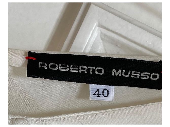 Autre Marque Camicetta di seta Roberto Musso Color Eggshell Bianco sporco - vista 2