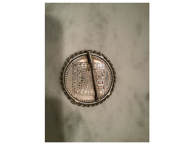 Autre Marque Spilla 20 Franco 1933 Spindle Rise Argentata Argento - vista 3