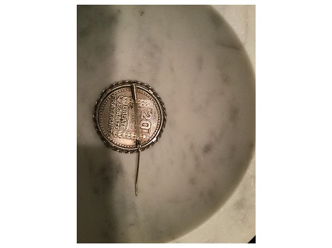 Autre Marque Spilla 20 Franco 1933 Spindle Rise Argentata Argento - vista 4