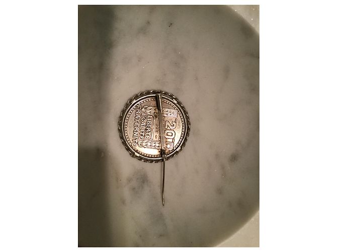 Autre Marque Spilla 20 Franco 1933 Spindle Rise Argentata Argento - vista 5