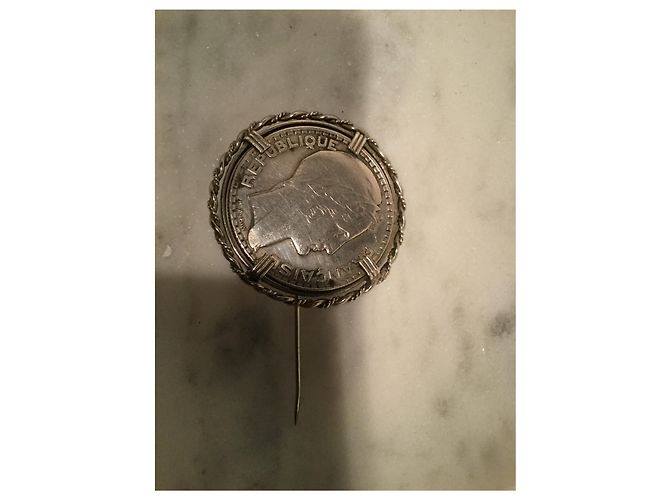 Autre Marque Spilla 20 Franco 1933 Spindle Rise Argentata Argento - vista 6