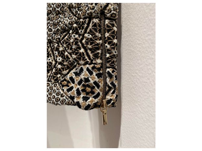Chanel Pantalones, polainas Negro Blanco Dorado - vista 2