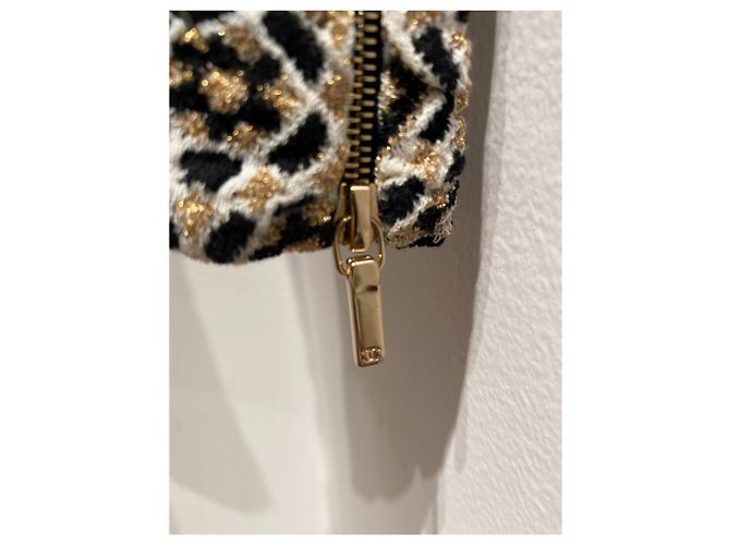 Chanel Pantalones, polainas Negro Blanco Dorado - vista 3