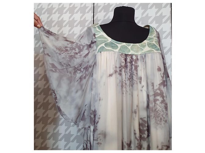 Autre Marque Drappa Dot Deluxe Seidenkleid Mehrfarben - Ansicht 2