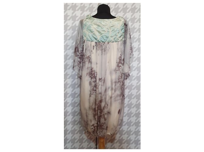Autre Marque Drappa Dot Deluxe Seidenkleid Mehrfarben - Ansicht 3
