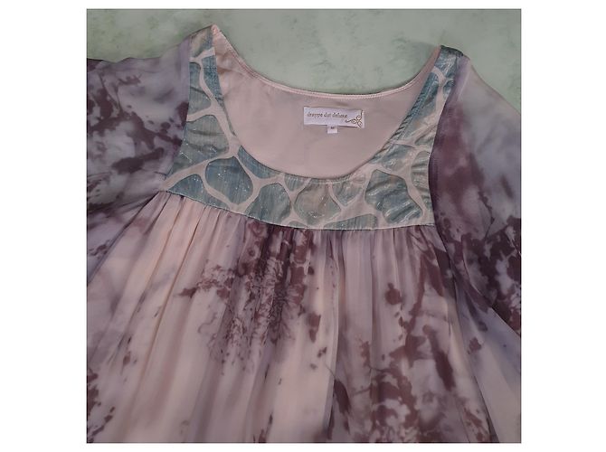 Autre Marque Drappa Dot Deluxe Seidenkleid Mehrfarben - Ansicht 4