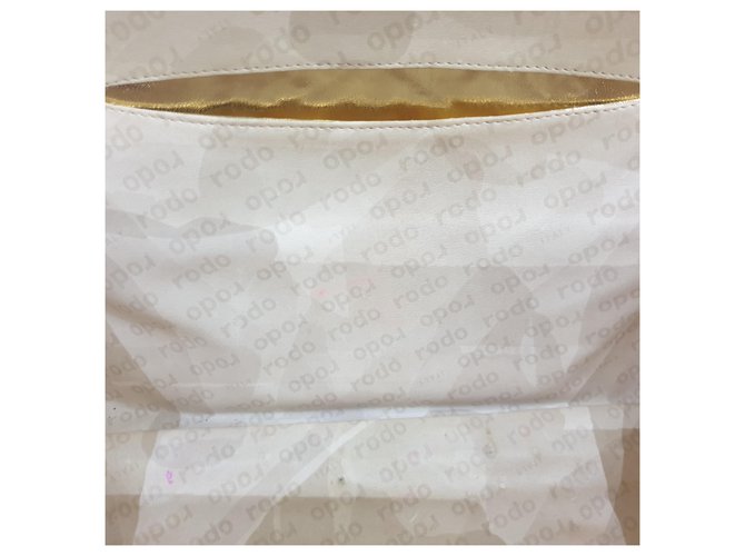 Rodo borsa paglia e pelle Beige Giallo - vista 14