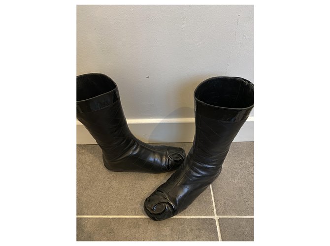 Cambon Chanel Stiefel Schwarz - Ansicht 2
