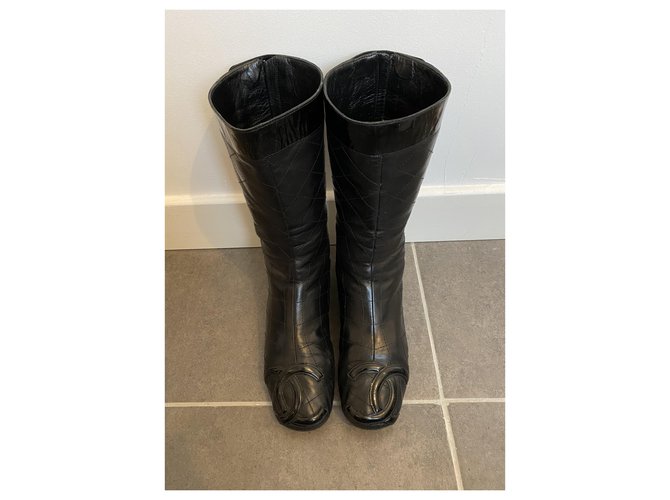 Cambon Chanel Stiefel Schwarz - Ansicht 3