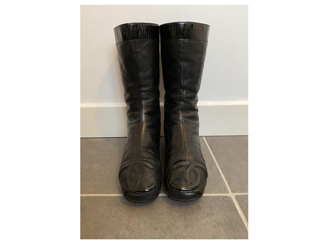 Cambon Chanel Stiefel Schwarz - Ansicht 4