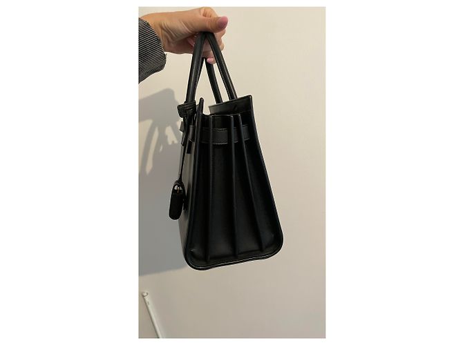Jour Saint Laurent Borsa Nano Day in pelle nera Gold hardware - vista 3