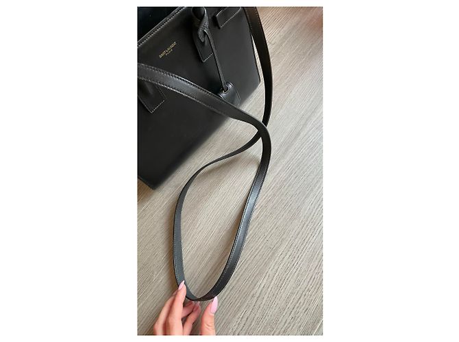 Jour Saint Laurent Borsa Nano Day in pelle nera Gold hardware - vista 4