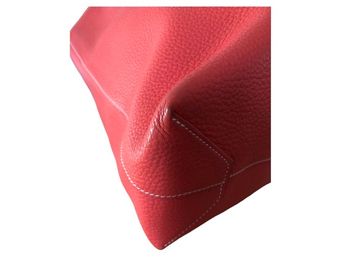 Double sens Hermès borsa significato foderato 45 in pelle rossa Rosso - vista 9