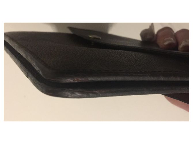 Pochette Louis Vuitton Monogram in pelle marrone Marrone scuro - vista 5