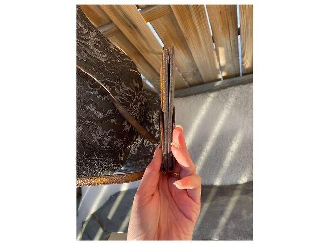 Pochette Louis Vuitton Monogram in pelle marrone Marrone scuro - vista 7