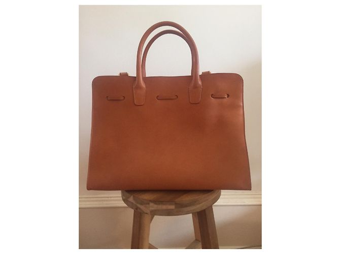 Mansur Gavriel Bolsa de sol cammello - vista 3