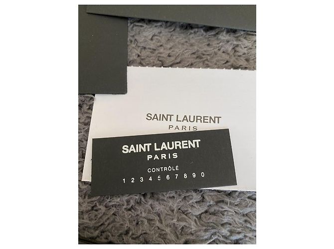 Saint Laurent canvas tote bag Negro Blanco - vista 11