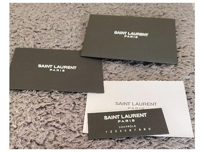 Saint Laurent canvas tote bag Negro Blanco - vista 15
