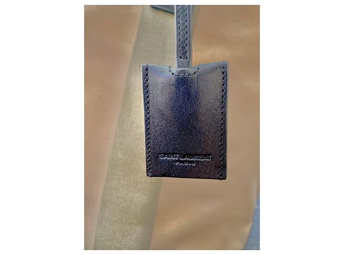 Saint Laurent canvas tote bag Negro Blanco - vista 7