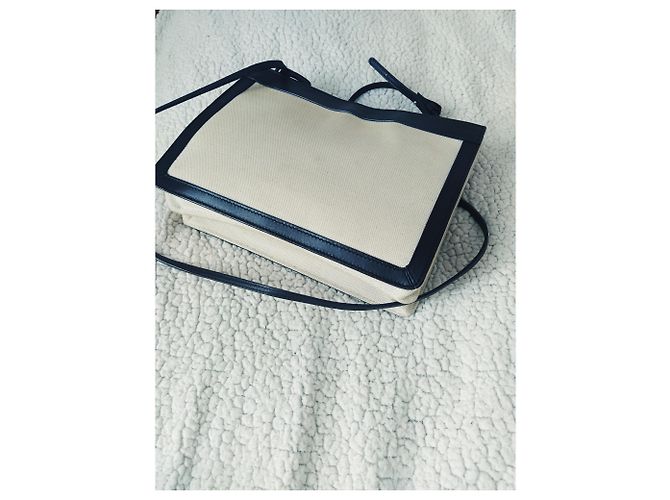 Borsa a tracolla Balenciaga in canvas Nero Bianco - vista 5
