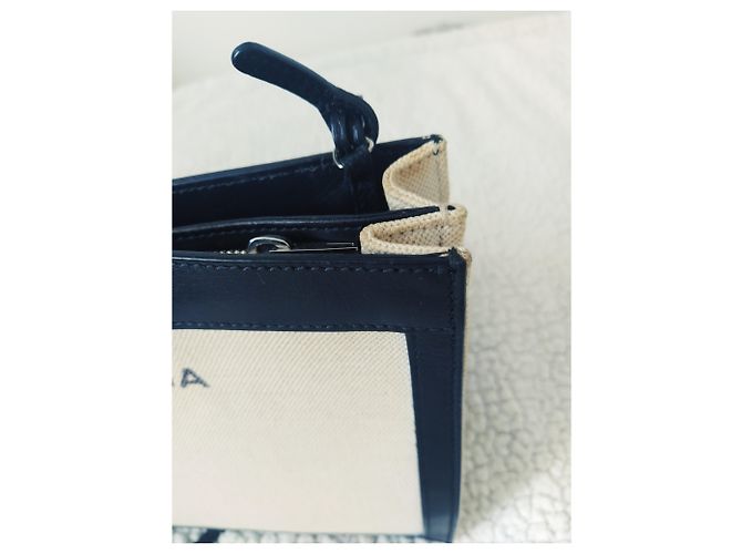 Borsa a tracolla Balenciaga in canvas Nero Bianco - vista 8