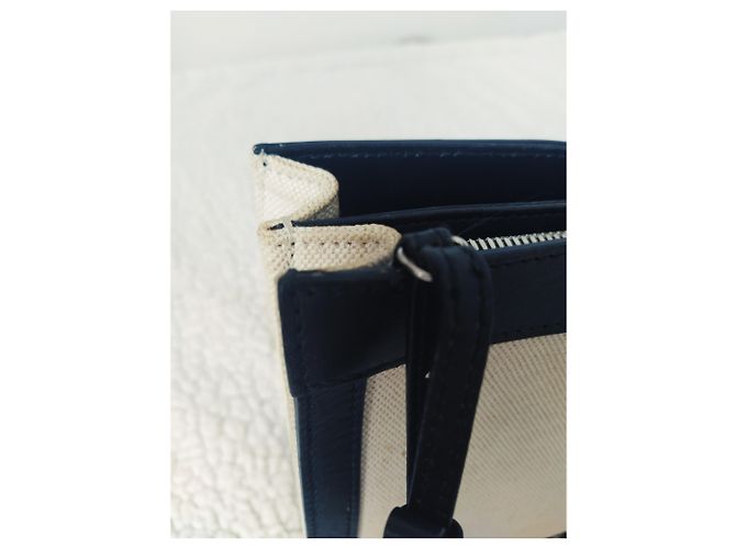Borsa a tracolla Balenciaga in canvas Nero Bianco - vista 9