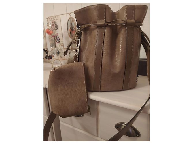 Lancel Elsa Sellier in pelle beige - vista 2