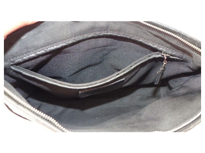 Pochette Alexander McQueen in pelle nera con stampa coccodrillo Nero - vista 10