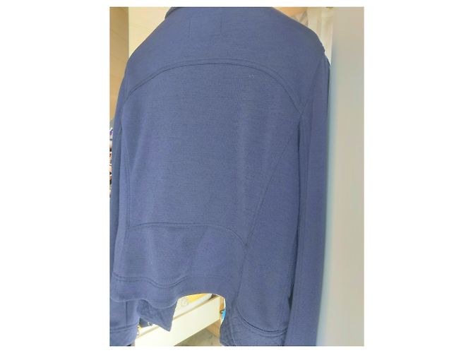 Giacca Chanel Perfecto in cotone blu navy - vista 3