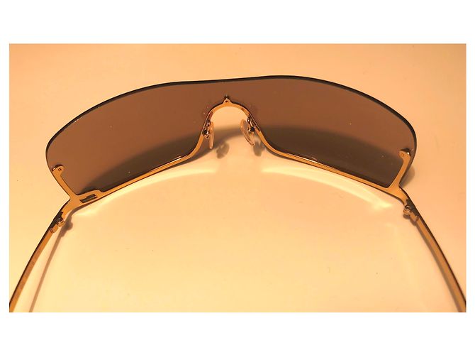 Occhiali da sole Gucci maschera metallo oro D'oro - vista 10