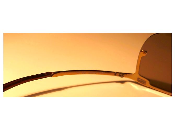 Occhiali da sole Gucci maschera metallo oro D'oro - vista 14