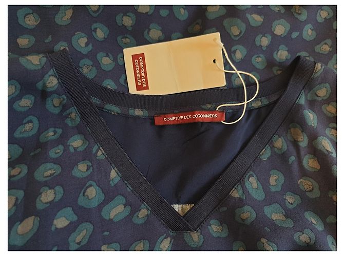 Kleid - Comptoir Des Cotonniers. Marineblau - Ansicht 10