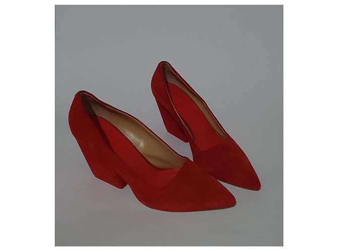 Décolleté Aeyde in camoscio rosso - vista 4