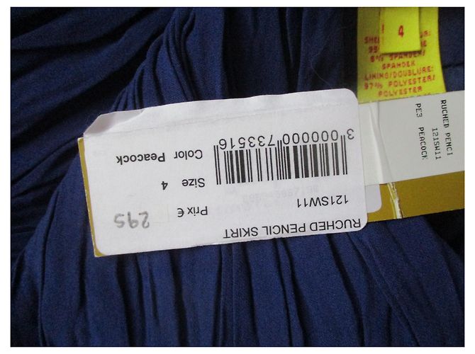 Catherine Malandrino Faltenrock aus blauer Seide - Ansicht 5