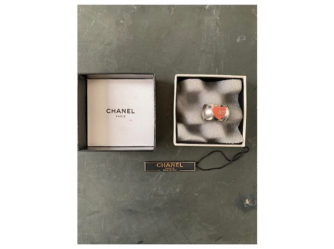 Chanel CC Logo Emaille Herzband Silber Hardware - Ansicht 3