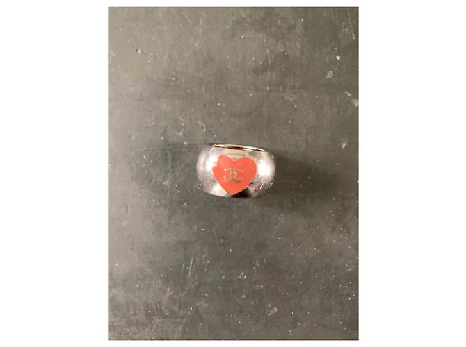 Chanel CC Logo Emaille Herzband Silber Hardware - Ansicht 6