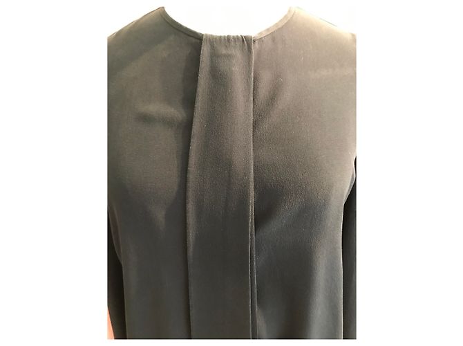 Givenchy Seidenbluse Schwarz mit Krawattenknoten - Ansicht 3