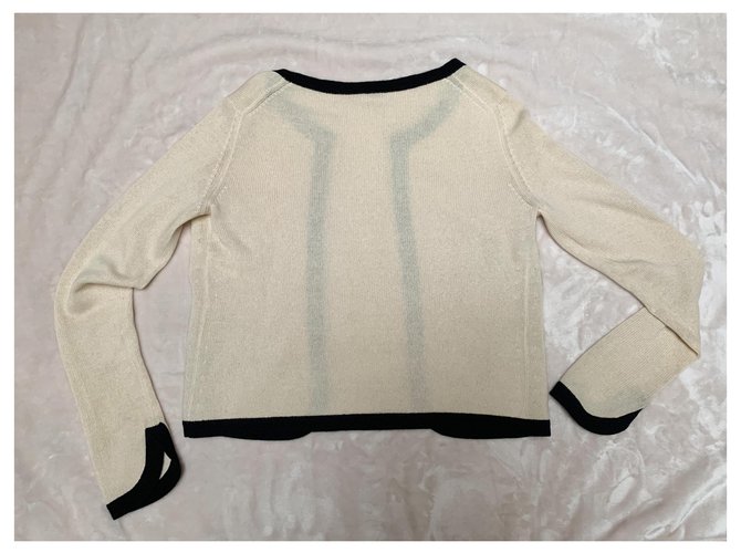 Zeitlose Chanel-Strickjacke Schwarz Aus weiß - Ansicht 6