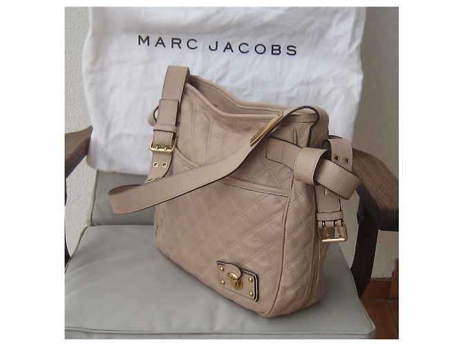 Borsa Marc Jacobs in pelle beige - vista 3