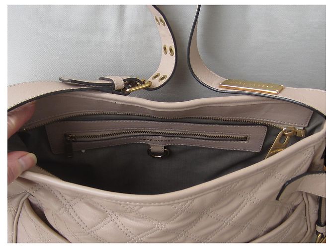Borsa Marc Jacobs in pelle beige - vista 7