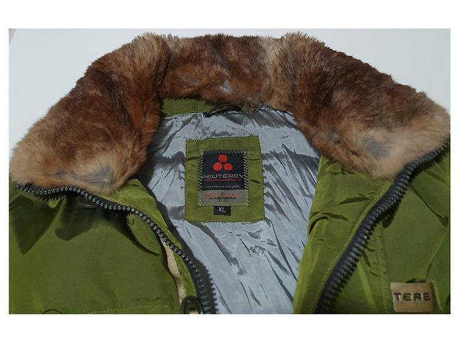 Giacca Peuterey Verde e Argentata con Collo in Coniglio XL Argento - vista 8