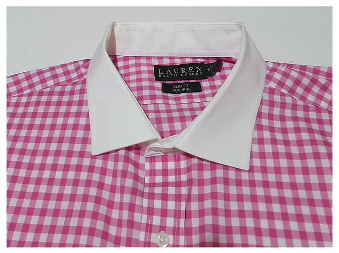 Camicia Vichy Ralph Lauren Rosa e Bianca Cotone Bianco - vista 4