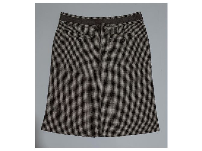 Falda midi de pata de gallo Max Mara S'Max Mara marrón Castaño - vista 3