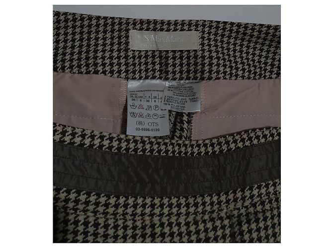 Falda midi de pata de gallo Max Mara S'Max Mara marrón Castaño - vista 4