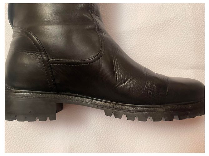 Stivaletti Dior in pelle nera Nero - vista 3